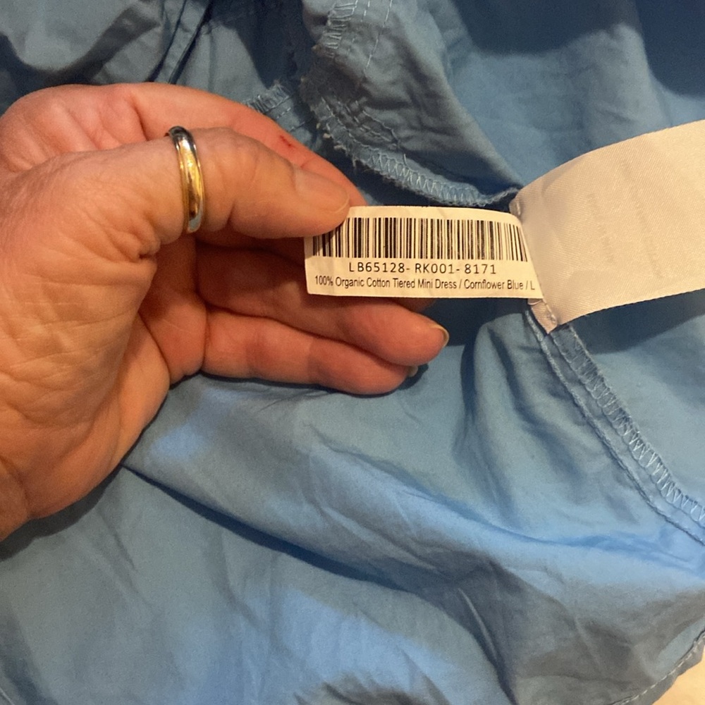 Quince Tiered Short Sleeve Mini Dress Size Large - Picture 8 of 11